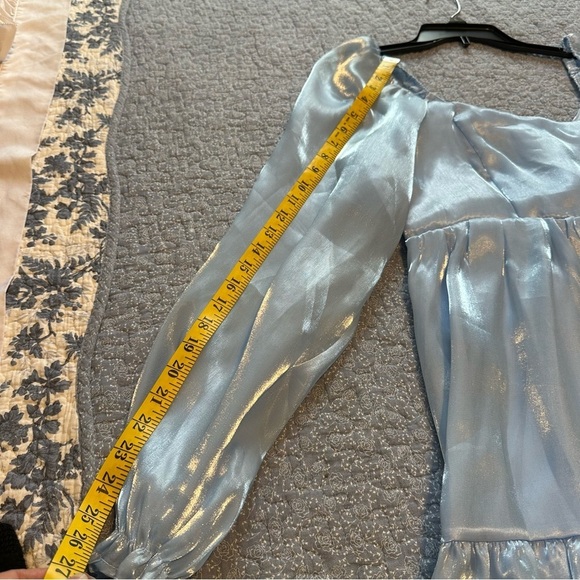 Midnight Doll Dress Blue Pastel Open Back with Bows Prom Wedding Easter Size L - Picture 14 of 15